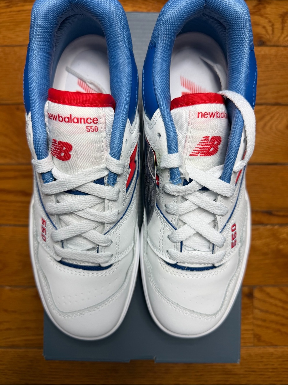 NWB New Balance 550 Red Atlantic Blue Sneakers - Size 5